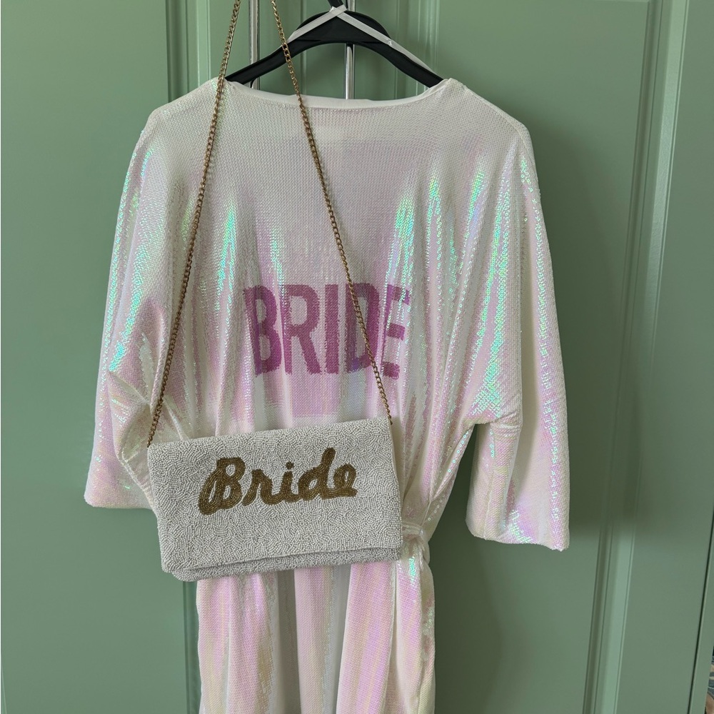 Hayley Paige Occasions Sequin-Trimmed Robe